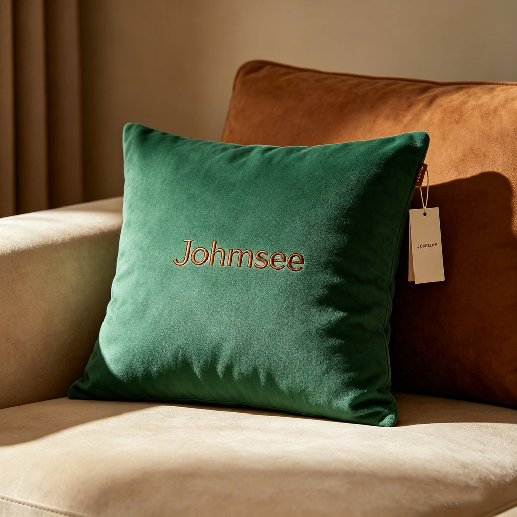 Johmsee Classic Green Bolsters, Premium Soft Skin-Friendly Breathable Plush Filled Comfort Cheap Sofa Cushion Pillows, All-Match Home Bedroom Couch Decorative Back Pillows for Daily Use