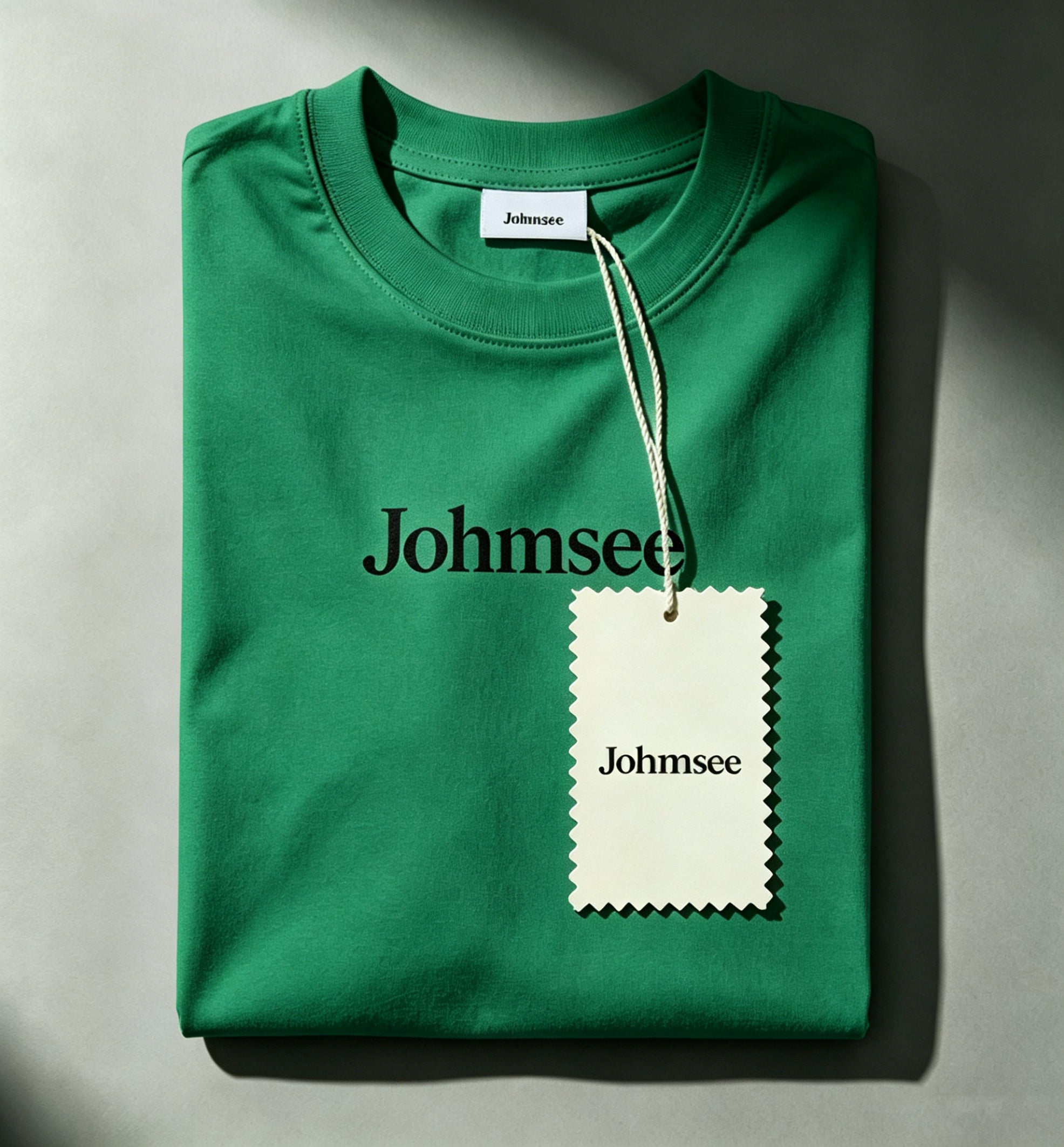 Johmsee Classic Green T-shirt Cheap Jerseys, 100% Pure Cotton Breathable Sweat-Wicking Soft, Comfortable Skin-Friendly Short Sleeve Basic Jerseys for Daily Wear