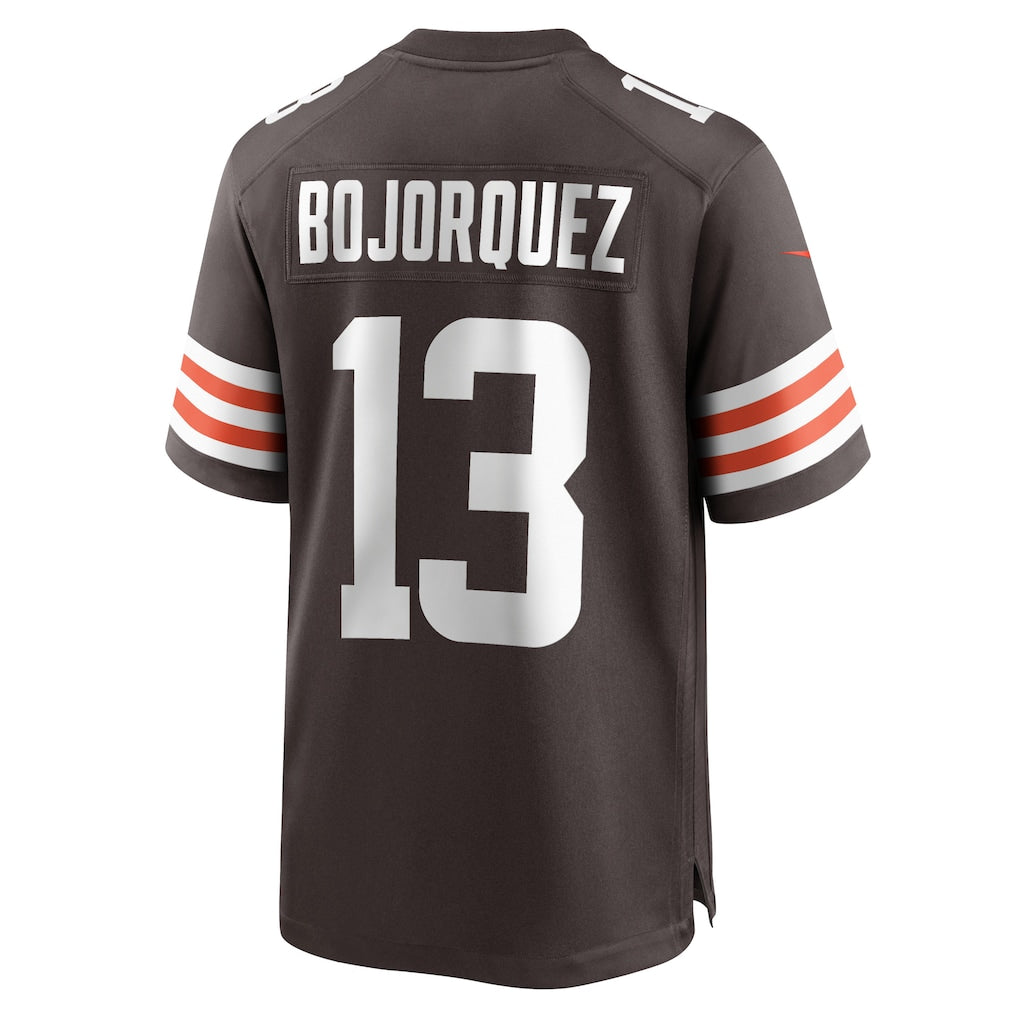 Johmsee C.Browns #13 Corey Bojorquez Brown Team Game Jersey
