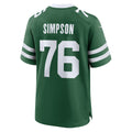 Johmsee NY.Jets #76 John Simpson Legacy Green Game Jersey
