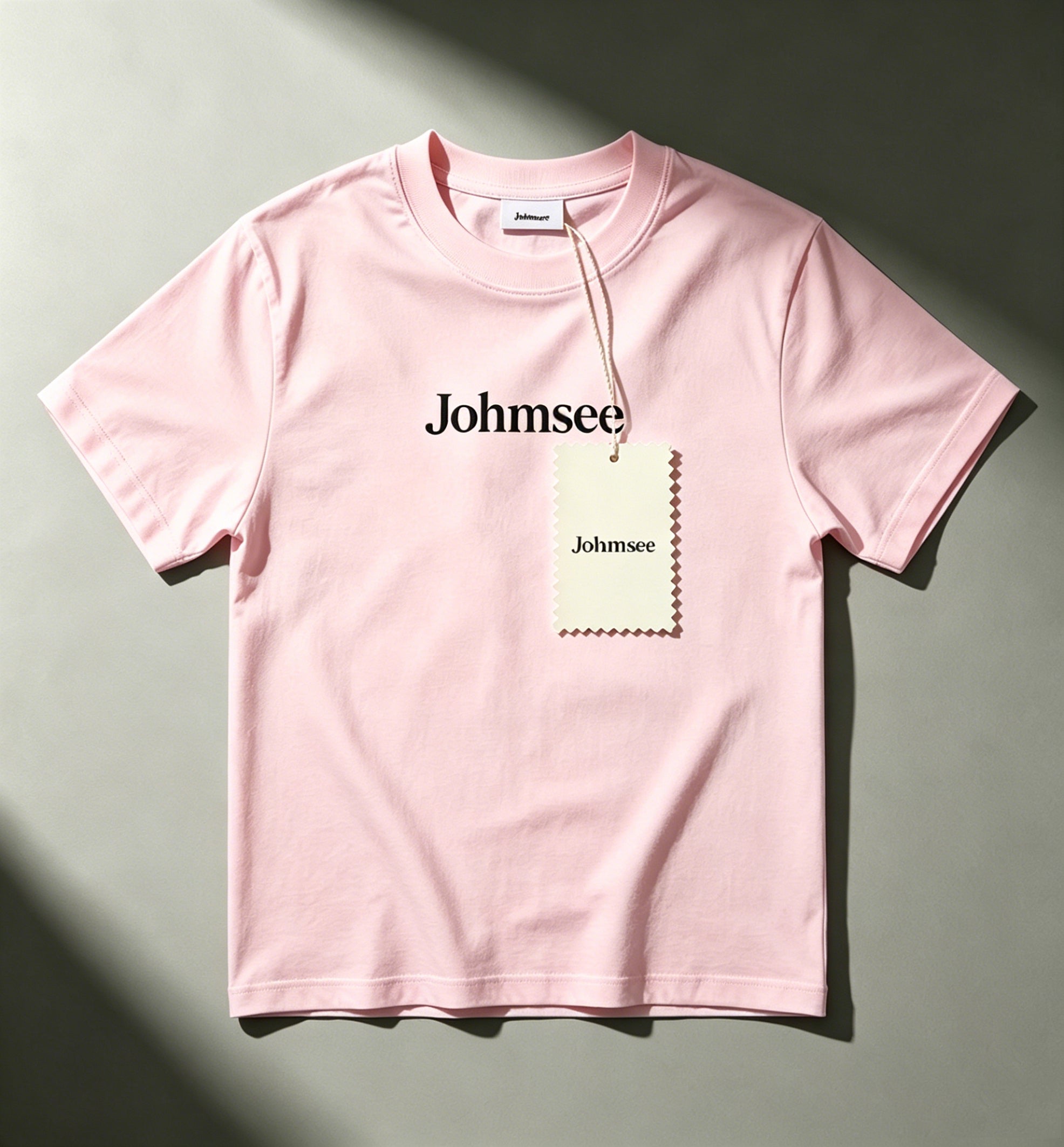 Johmsee Classic Pink T-shirt Cheap Jerseys, 100% Pure Cotton Breathable Sweat-Wicking Soft, Comfortable Skin-Friendly Short Sleeve Basic Jerseys for Daily Wear