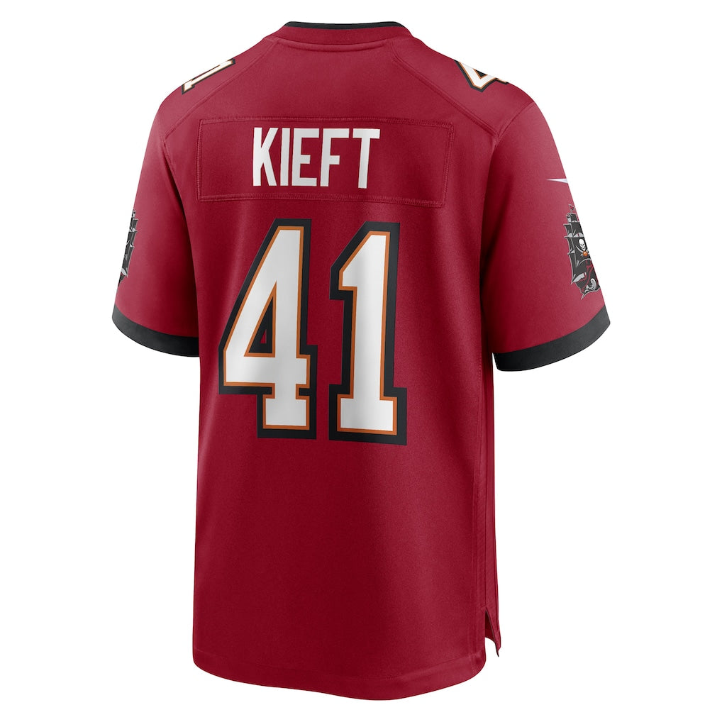 Johmsee TB.Buccaneers #41 Ko Kieft Red Game Player Jersey