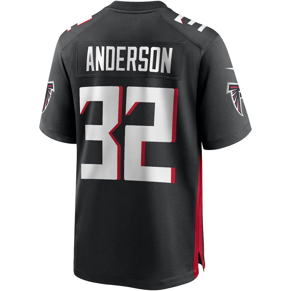 Johmsee A.Falcons #32 Jamal Anderson Black Game Retired Player Jersey