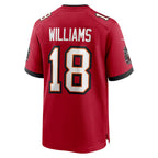 Johmsee TB.Buccaneers #18 Josh Williams Red Team Game Jersey