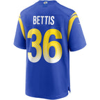 Johmsee LA.Rams #36 Jerome Bettis Royal Game Retired Player Jersey