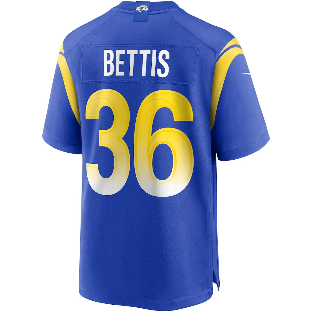 Johmsee LA.Rams #36 Jerome Bettis Royal Game Retired Player Jersey
