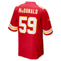 Johmsee KC.Chiefs #59 Cooper McDonald Red Team Game Jersey
