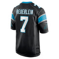 Johmsee C.Panthers #7 Steve Beuerlein Black Retired Player Jersey
