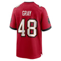 Johmsee TB.Buccaneers #48 JT Gray Red Team Game Jersey