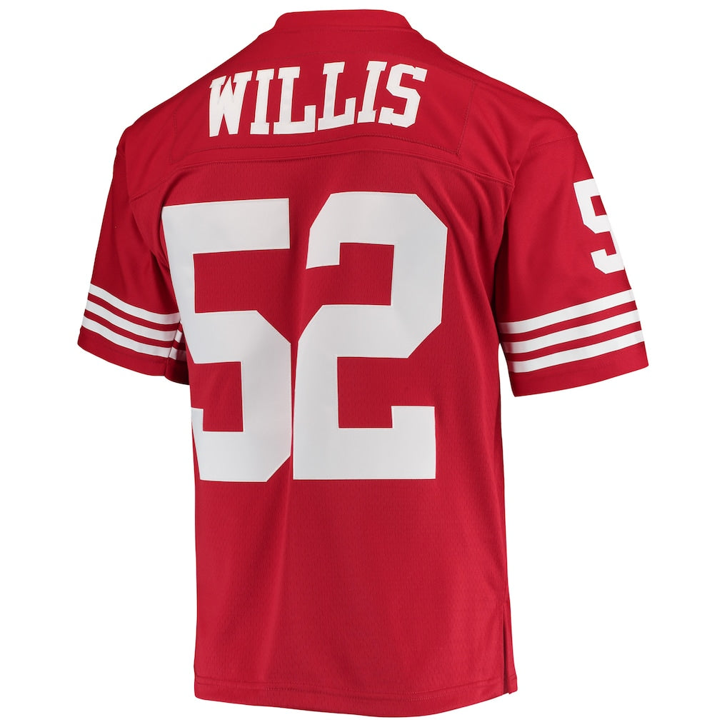 Johmsee SF.49ers #52 Patrick Willis Mitchell & Ness Scarlet Legacy Replica Jersey