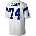 Johmsee LA.Rams #74 Merlin Olsen Mitchell & Ness White Legacy Replica Jersey