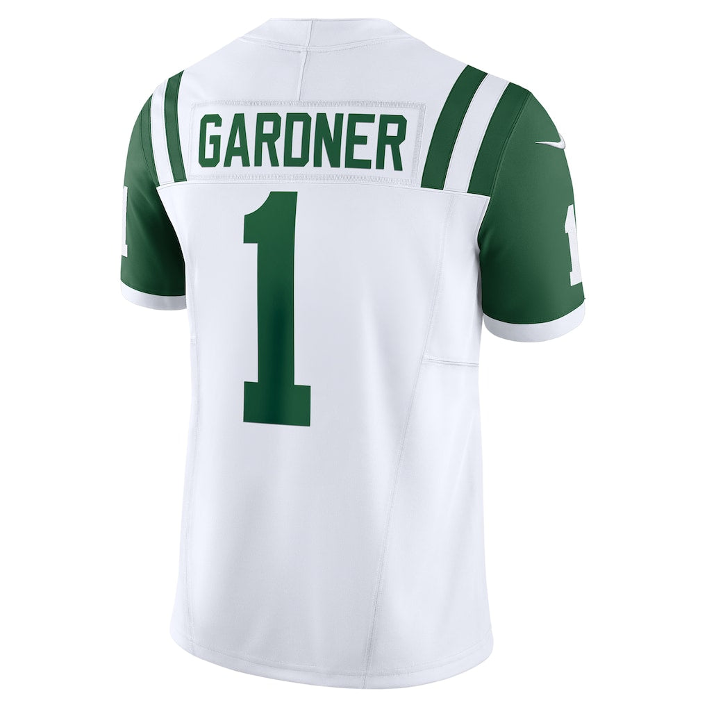 Johmsee NY.Jets #1 Ahmad Sauce Gardner White Classic Alternate Vapor F.U.S.E. Limited Jersey