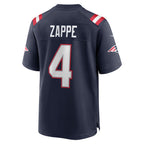 Johmsee NE.Patriots #4 Bailey Zappe Navy Game Player Jersey