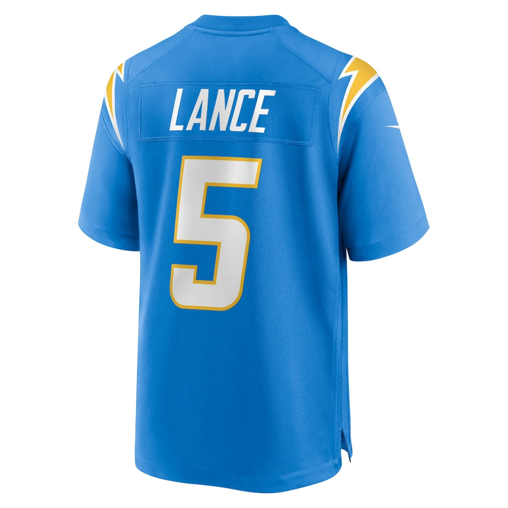 Johmsee LA.Chargers #5 Trey Lance Powder Blue Team Game Jersey