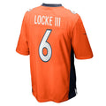 Johmsee D.Broncos #6 P.J. Locke Orange Game Player Jersey