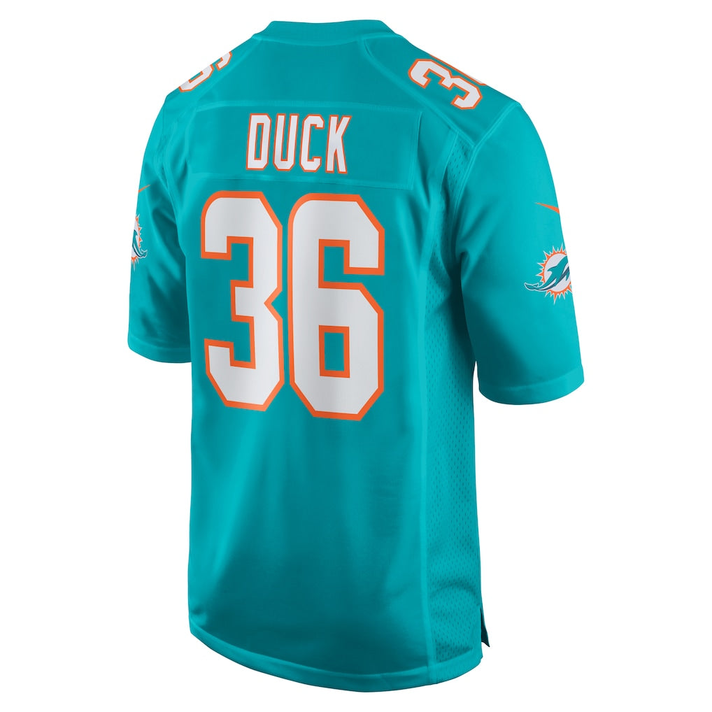 Johmsee M.Dolphins #36 Storm Duck Aqua Game Jersey