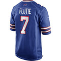 Johmsee B.Bills #7 Doug Flutie Royal Game Retired Player Jersey