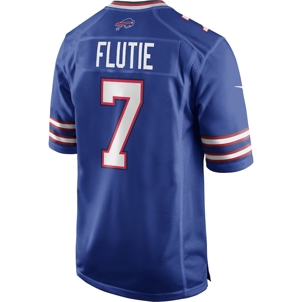 Johmsee B.Bills #7 Doug Flutie Royal Game Retired Player Jersey