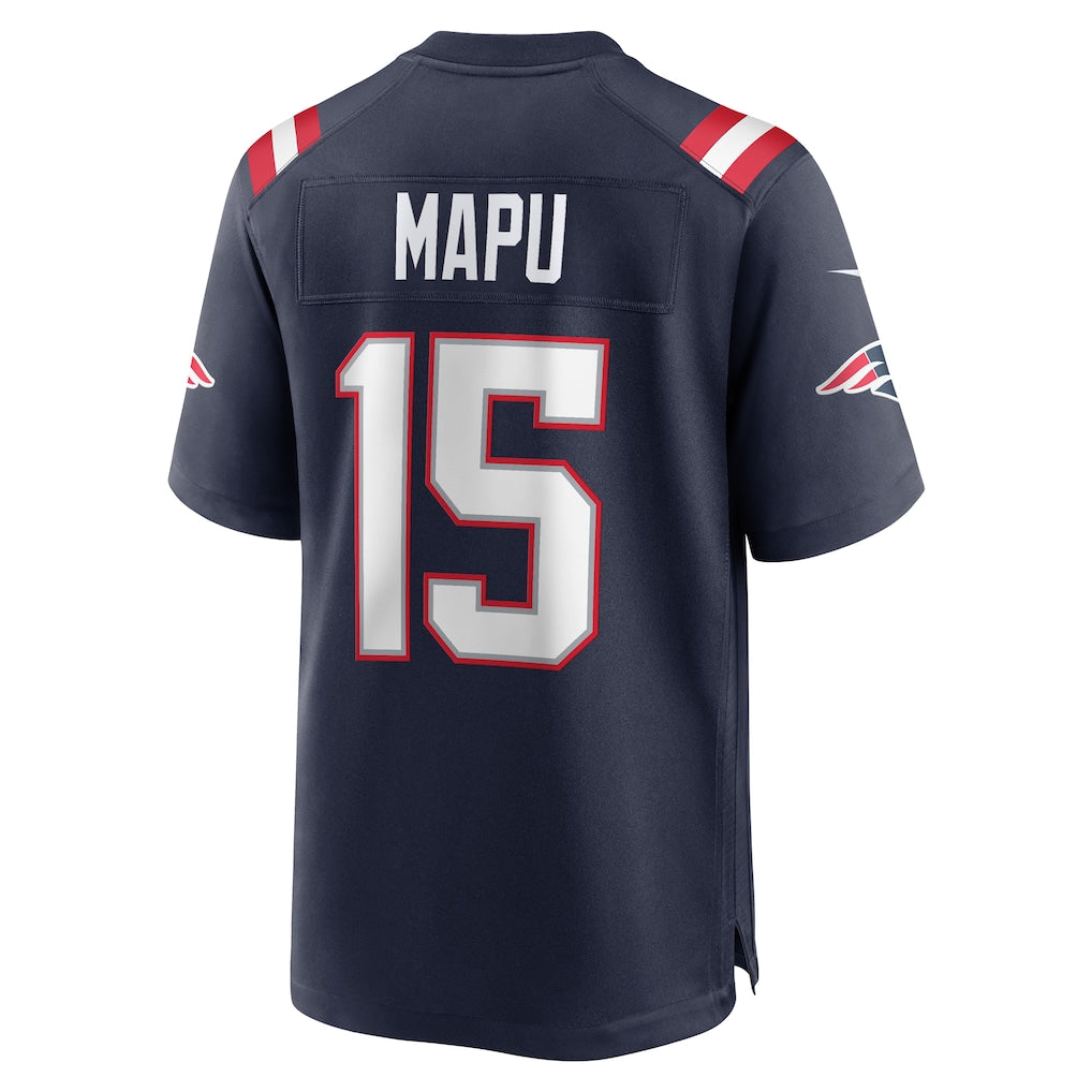 Johmsee NE.Patriots #15 Marte Mapu Navy Game Retired Player Jersey