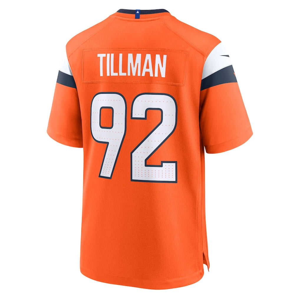 Johmsee D.Broncos #92 Dondrea Tillman Orange Team Game Jersey