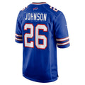 Johmsee B.Bills #26 Ty Johnson Royal Team Game Jersey