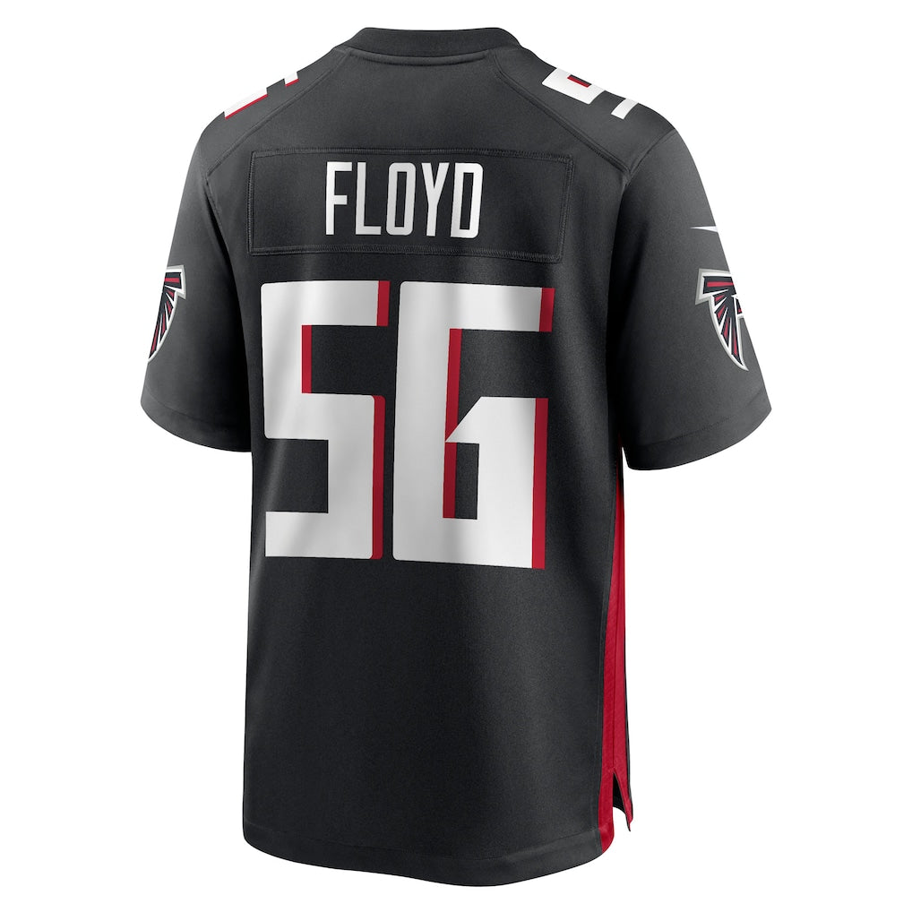 Johmsee A.Falcons #56 Leonard Floyd Black Team Game Jersey