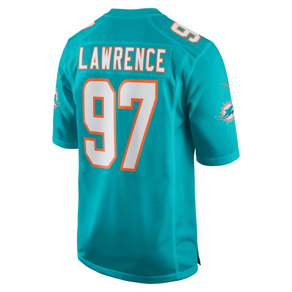 Johmsee M.Dolphins #97 Rashard Lawrence Aqua Team Game Jersey