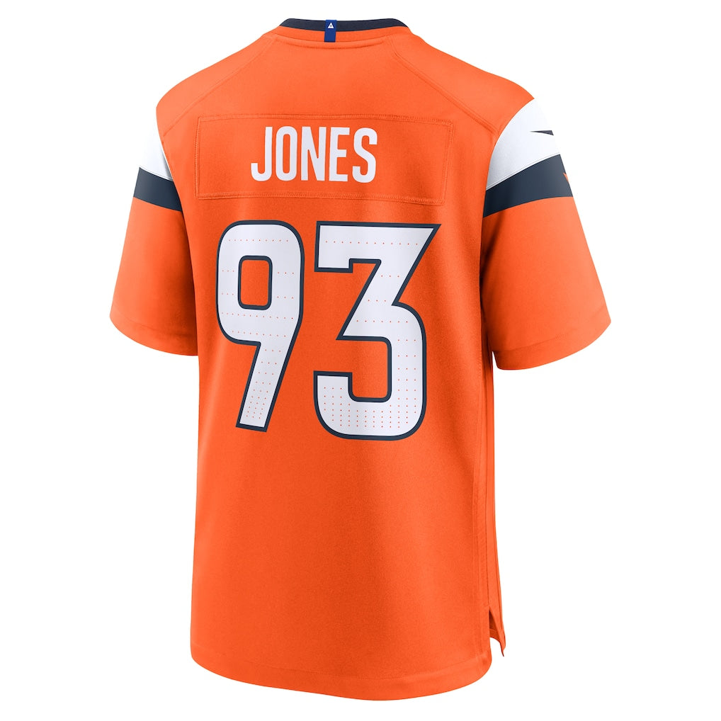 Johmsee D.Broncos #93 D.J. Jones Orange Team Game Jersey