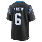 Johmsee C.Panthers #6 Sam Martin Black Team Game Jersey