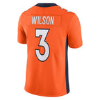 Johmsee D.Broncos #3 Russell Wilson Orange Team Vapor Limited Jersey