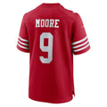 Johmsee SF.49ers #9 Skyy Moore Scarlet Team Game Jersey