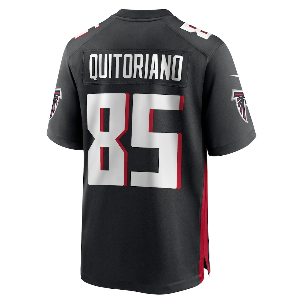 Johmsee A.Falcons #85 Teagan Quitoriano Black Team Game Jersey