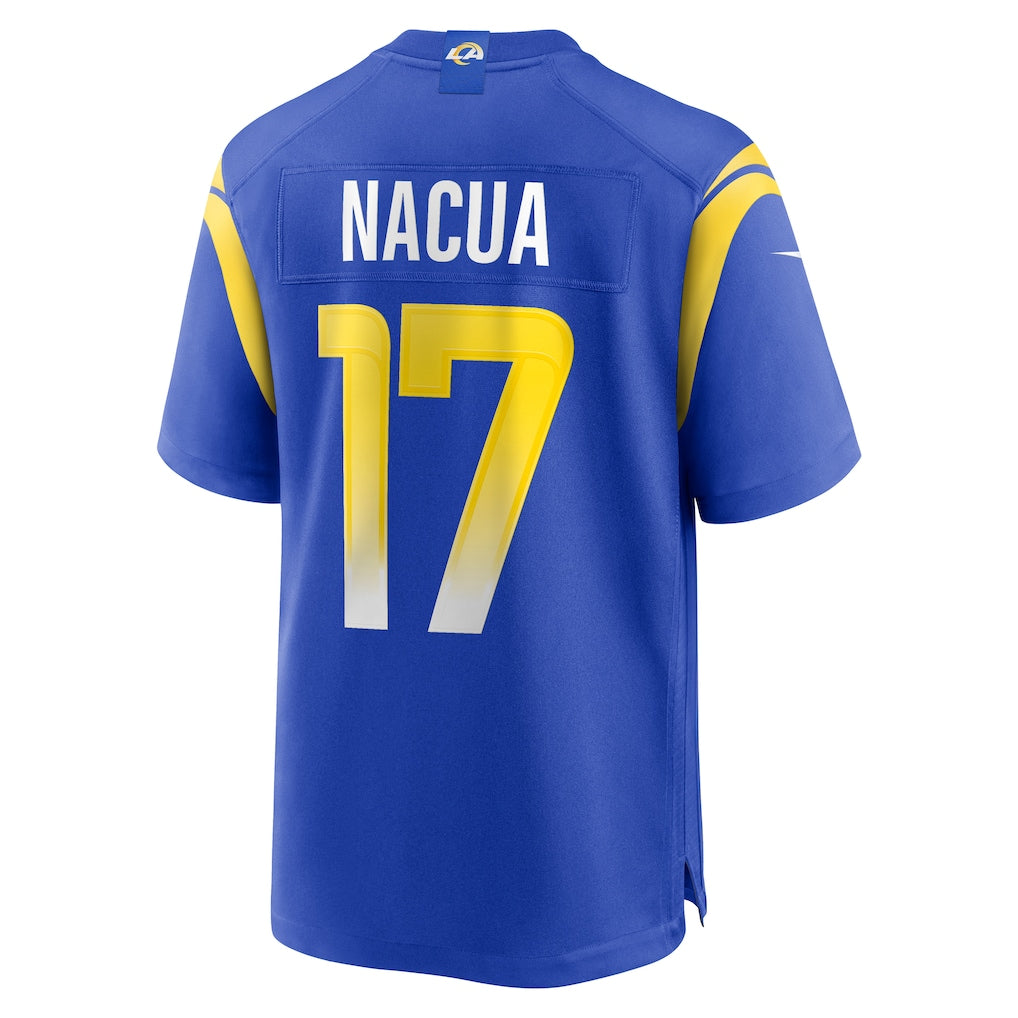 Johmsee LA.Rams #17 Puka Nacua Royal Game Player Jersey