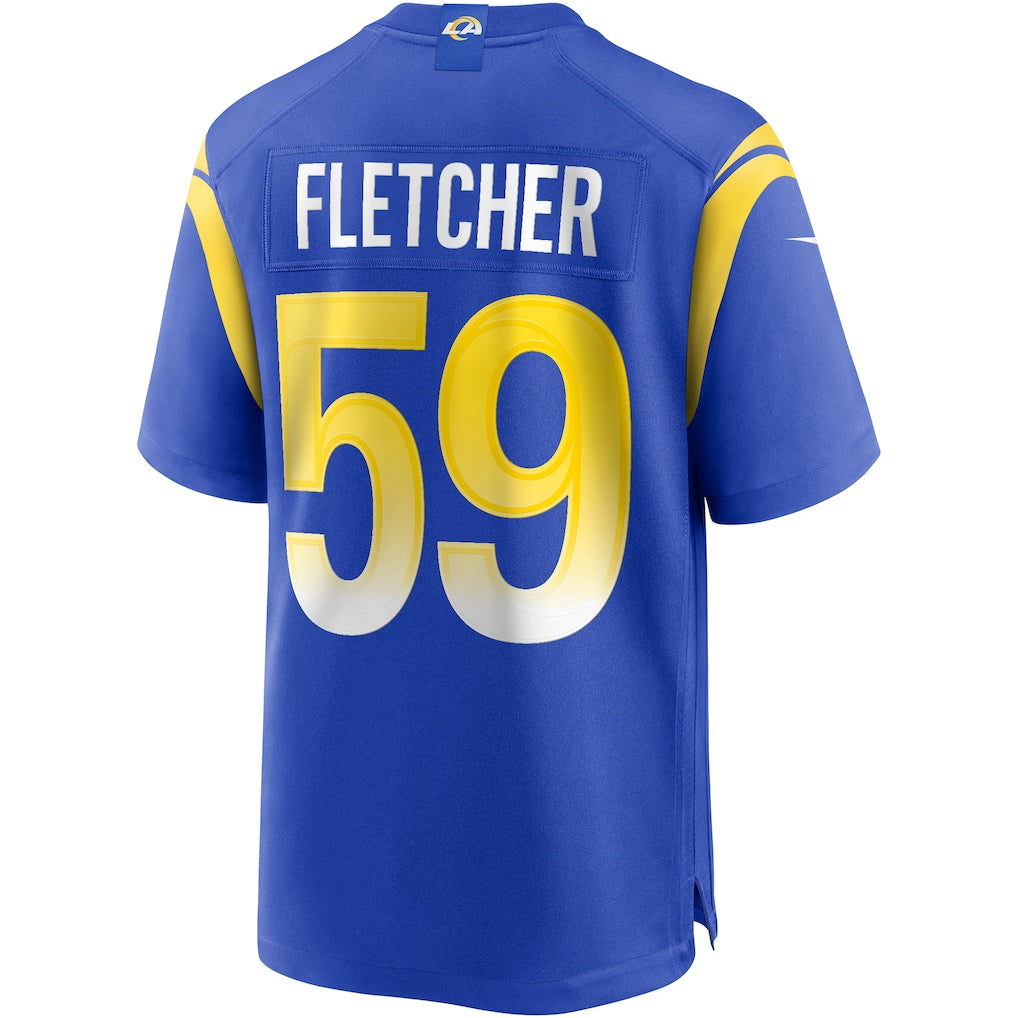 Johmsee LA.Rams #59 London Fletcher Royal Game Retired Player Jersey