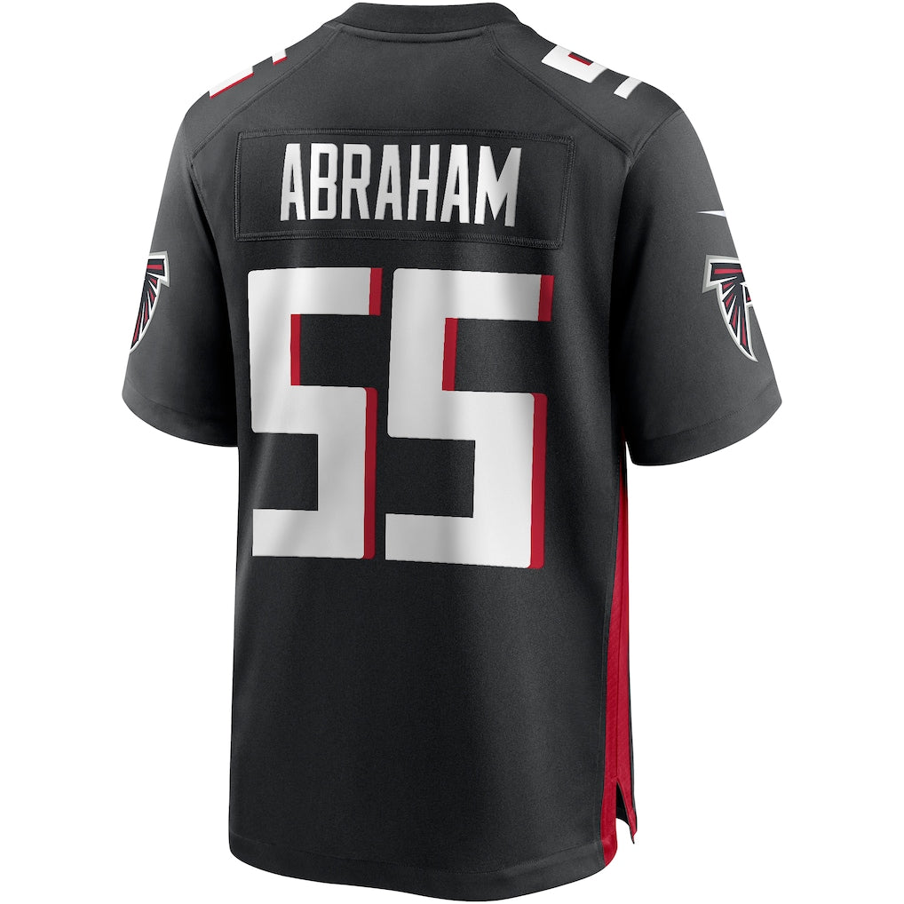 Johmsee A.Falcons #55 John Abraham Black Game Retired Player Jersey