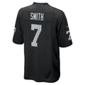 Johmsee LV.Raiders #7 Geno Smith Black Game Player Jersey