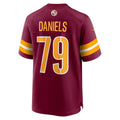 Johmsee W.Commanders #79 Braeden Daniels Burgundy Team Game Jersey