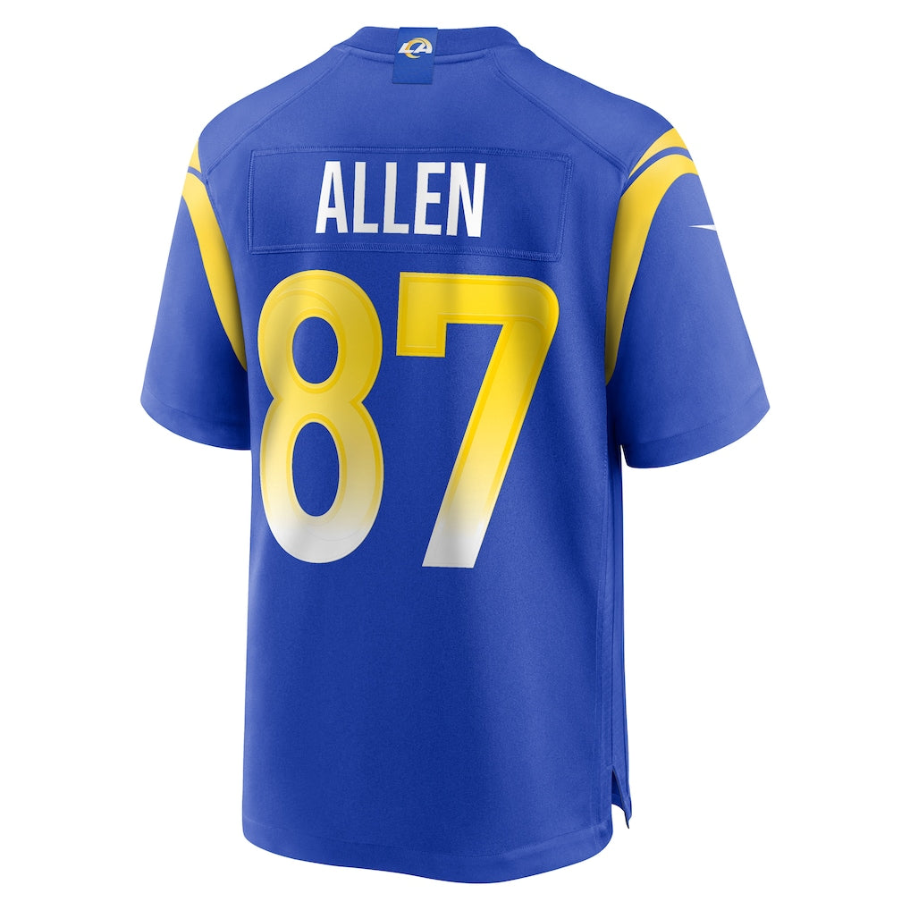 Johmsee LA.Rams #87 Davis Allen Royal Home Game Jersey