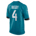 Johmsee J.Jaguars #4 Tank Bigsby Teal Game Jersey