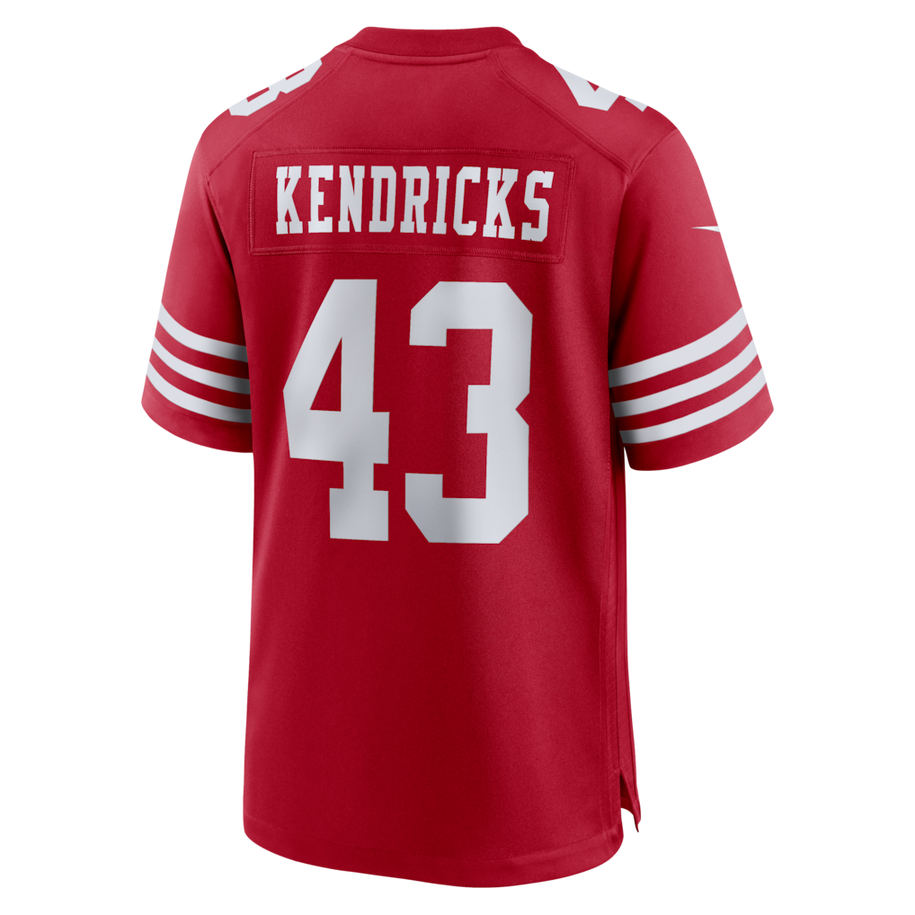Johmsee SF.49ers #43 Eric Kendricks Scarlet Team Game Jersey