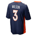 Johmsee D.Broncos #3 Russell Wilson Navy Alternate Game Jersey