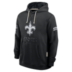 Johmsee NO.Saints Black 2026 Salute to Service Sideline Dri-FIT Pullover Hoodie Jerseys