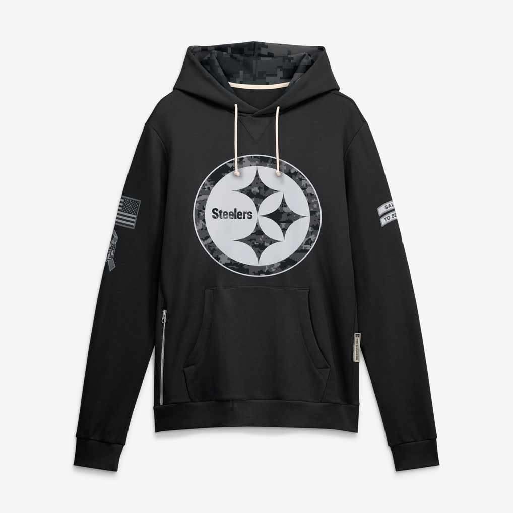 Johmsee P.Steelers Black 2026 Salute to Service Sideline Dri-FIT Pullover Hoodie Jerseys