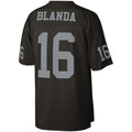 Johmsee LV.Raiders #16 George Blanda Mitchell & Ness Black Legacy Replica Jersey