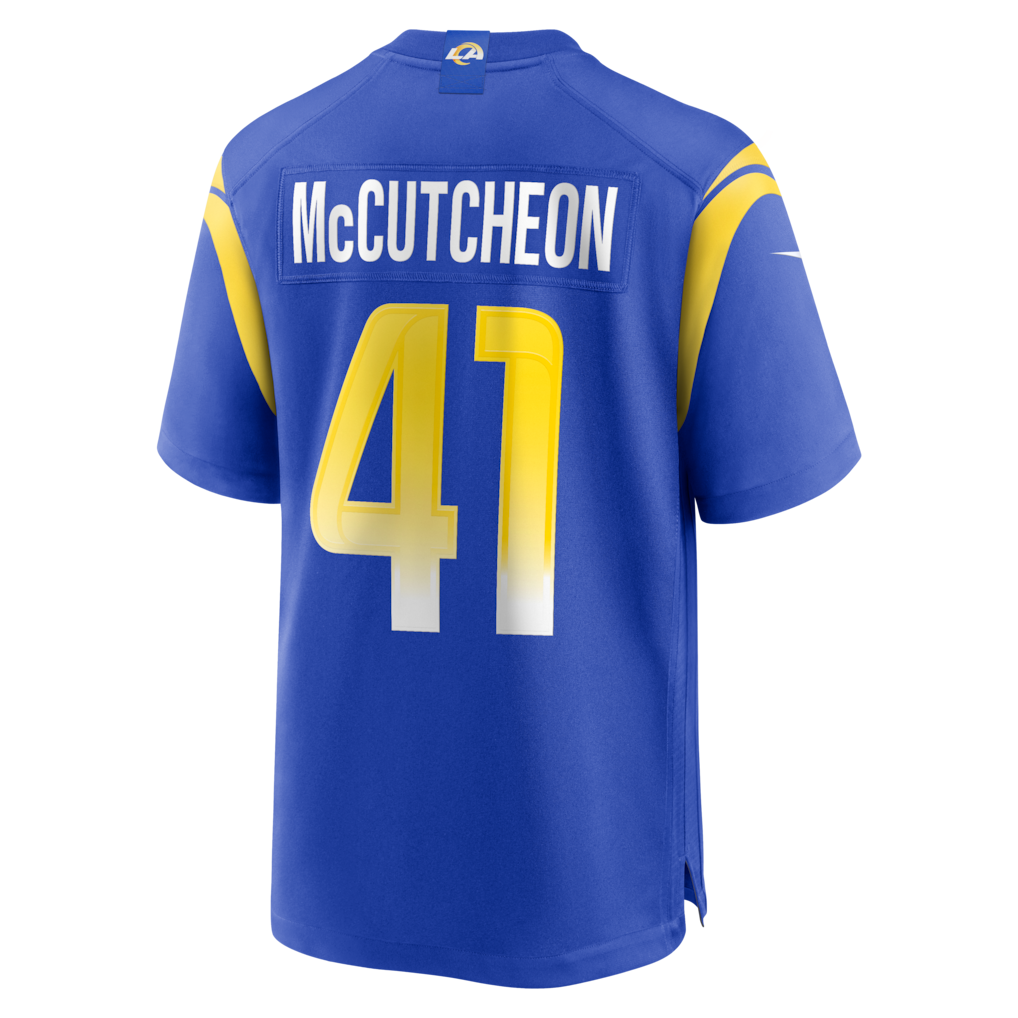 Johmsee LA.Rams #41 Cameron McCutcheon Royal Game Jersey