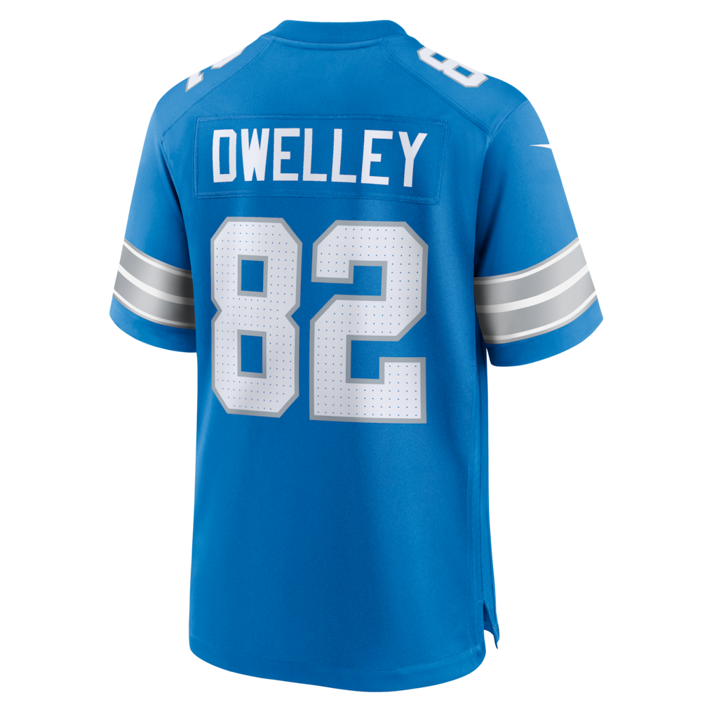 Johmsee D.Lions #82 Ross Dwelley Blue Team Game Jersey