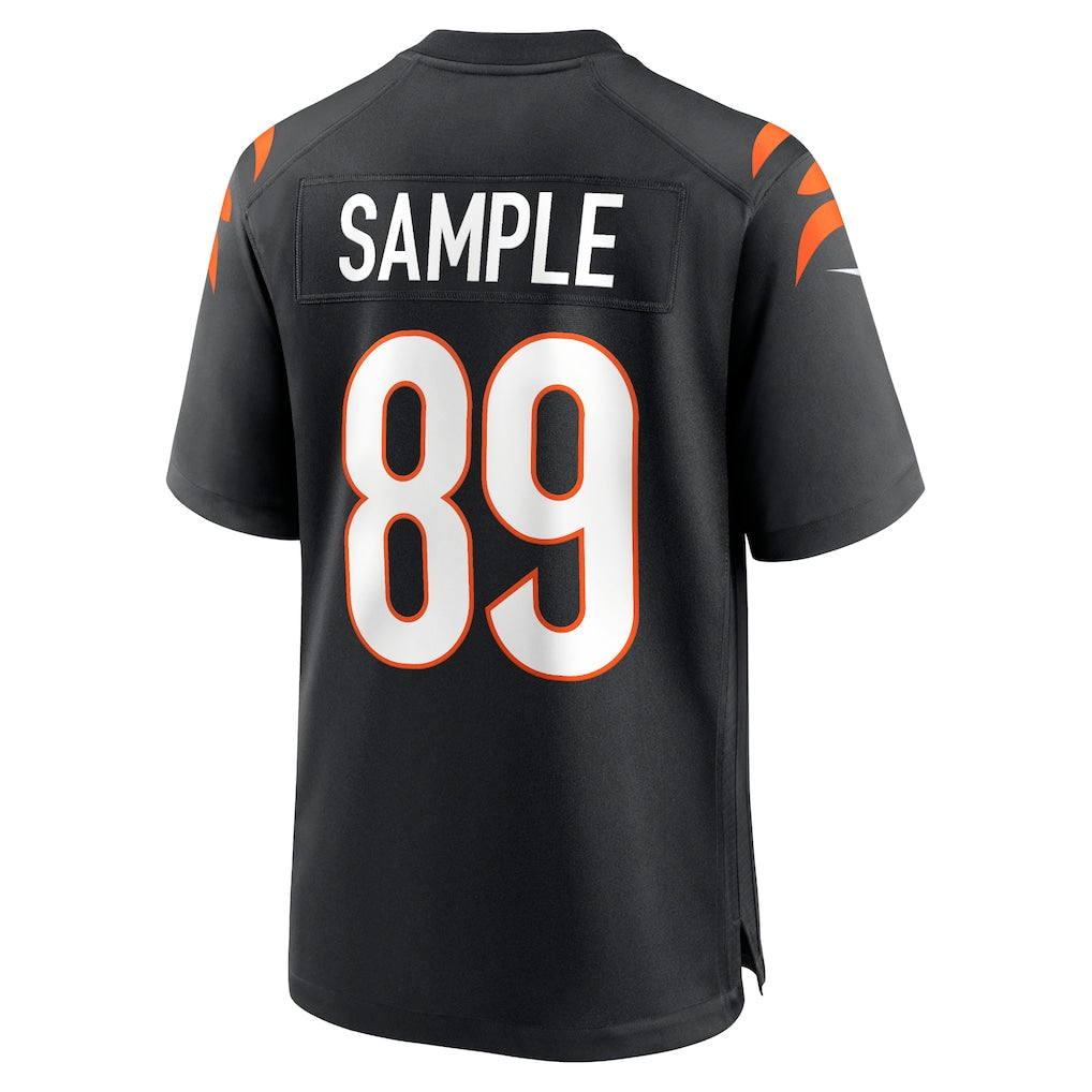 Johmsee C.Bengals #89 Drew Sample Black Game Jersey