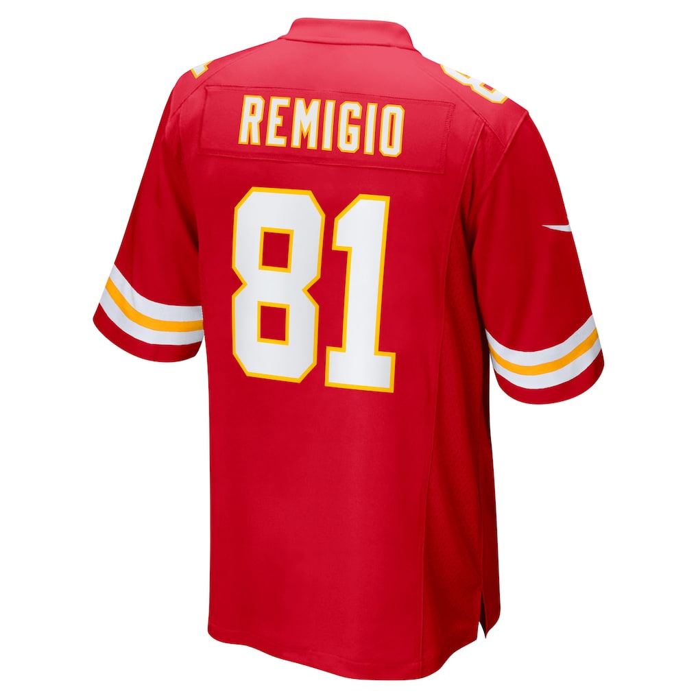 Johmsee KC.Chiefs #81 Nikko Remigio Red Team Game Jersey