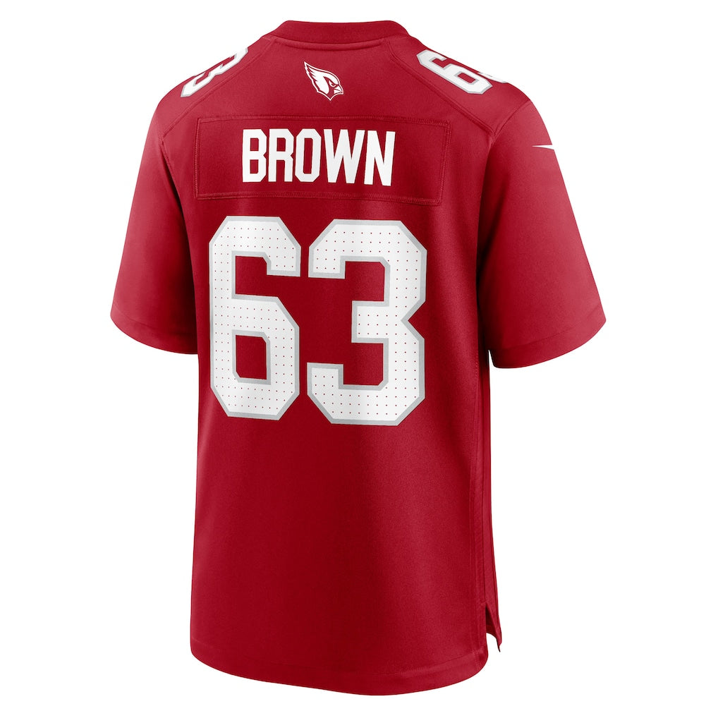 Johmsee A.Cardinals #63 Evan Brown Cardinal Team Game Jersey