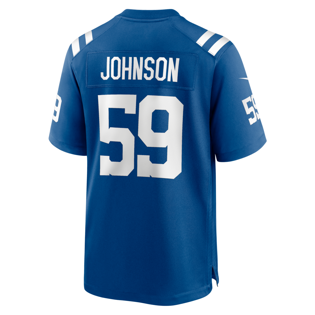 Johmsee IN.Colts #59 Buddy Johnson Royal Team Game Jersey